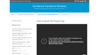 How To Book The Promo Trip - Sundance Vacations Reviews