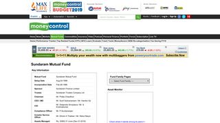 Sundaram Mutual Fund - Moneycontrol