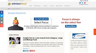 Sundaram Mutual Fund, Sundaram Mutual Fund Login ... - Advisorkhoj