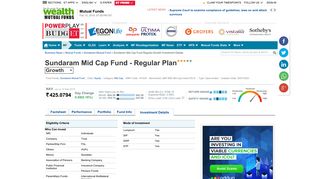 Sundaram Mid Cap Fund - Regular Plan Investments: Sundaram Mid ...