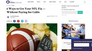 5 Ways NFL Fans Can Watch Sports Online (Plus an Old-School Hack)