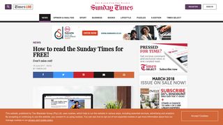How to read the Sunday Times for FREE! - TimesLIVE