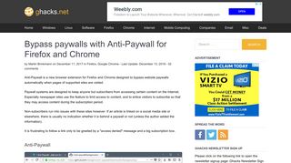 Bypass paywalls with Anti-Paywall for Firefox and Chrome - gHacks ...