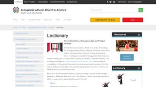 Lectionary - Evangelical Lutheran Church in America