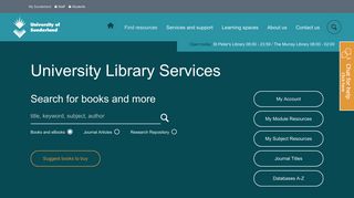 University Library Services - The University of Sunderland