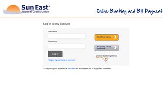 Sun East Federal Credit Union - Online Banking