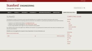 SUNetID | Stanford Computer Science