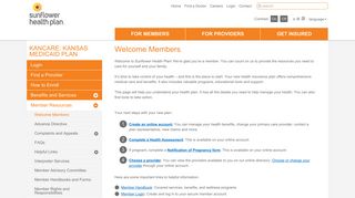 Welcome Members | Sunflower Health Plan