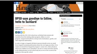 BPSD says goodbye to Edline, hello to SunGard – Hawk Eye