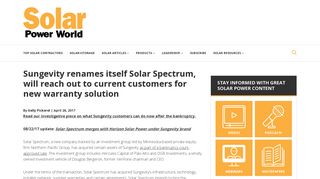 Sungevity renames itself Solar Spectrum, will reach out to current ...