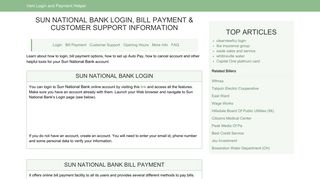 Sun National Bank Login, Bill Payment & Customer Support ...