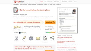 Sunnet Login Online Banking - Fill Online, Printable, Fillable, Blank ...