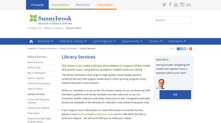 Library Services - Sunnybrook Hospital