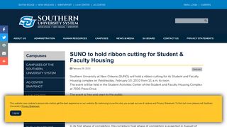 SUNO to hold ribbon cutting for Student & Faculty Housing | Southern ...