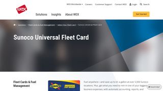 Sunoco Universal Fleet Card | Fleet Cards & Fuel Management ...
