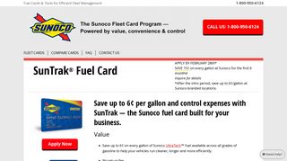 SunTrak® Fuel Card - Gas Rebates & Fleet Management | Sunoco