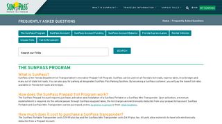SunPass : Frequently Asked Questions