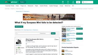 What if my Sunpass Mini fails to be detected? - Florida Forum ...