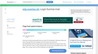 Access mip.sunrise.ch. Login Sunrise mail