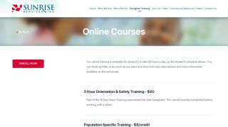 Caregiver Training: Online Courses - Sunrise Services