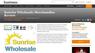 Sunrise Wholesale Merchandise Review 2018 - Business.com