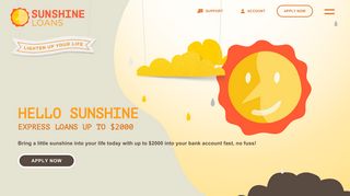 Sunshine Loans: Hello Sunshine - Express loans up to $2000