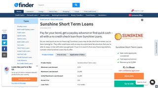 Sunshine Loans Payday Loan Review & Fees | finder.com.au