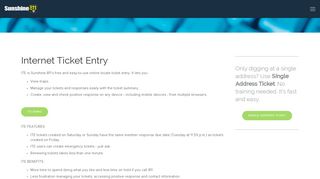 Internet Ticket Entry — Sunshine 811