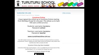 Turuturu School .::. News Centre