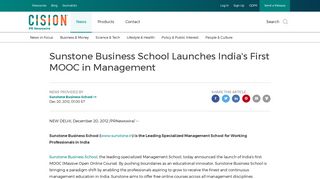 Sunstone Business School Launches India's First MOOC in ...