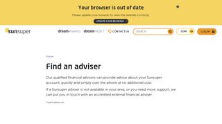 Find a financial adviser | Sunsuper