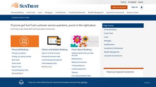 Customer Service Center | SunTrust Bank