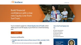 SunTrust Equity Line of Credit - SunTrust Bank