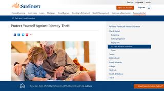 Protect Yourself Against Identity Theft | SunTrust Resource Center