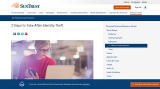 3 Steps to Take After Identity Theft - SunTrust Bank
