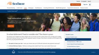 Custom Choice Loan | SunTrust Student Loans - SunTrust Bank