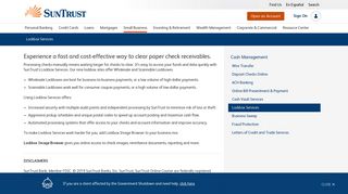 Lockbox Services | SunTrust Small Business Banking - SunTrust Bank