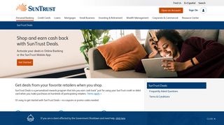 Cash Back Deals Program | SunTrust Personal Banking - SunTrust Bank