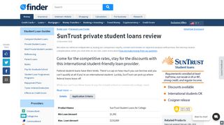 SunTrust private student loans review January 2019 | finder.com