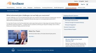 Retirement Planning and Solutions | SunTrust Corporate Banking