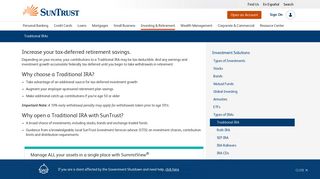 Traditional IRAs: Income Limits | SunTrust Investments & Retirement