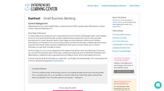 Suntrust Small Business Banking - LessAccounting