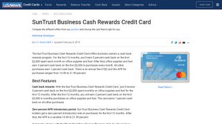 SunTrust Small Business Credit Card Review | U.S. News