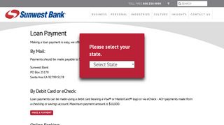 Make a Payment - Sunwest Bank (Irvine, CA)