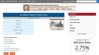 SunWest Federal Credit Union - Phoenix, AZ - Credit Unions Online