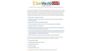 SunWorld Extra - SunWorld Travel Insurance