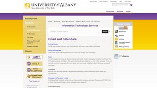 Email and Calendars - University at Albany-SUNY