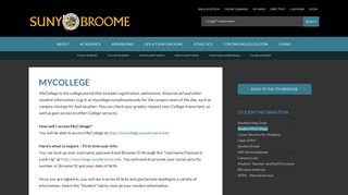 MyCollege - SUNY Broome