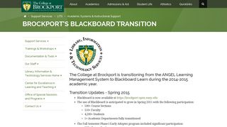 Brockport's Blackboard Transition: The College at Brockport