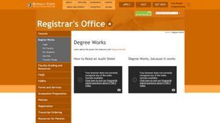 Degree Works | Registrar's Office | SUNY Buffalo State
